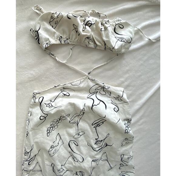 Peppermayo Womens Cutout Strappy Linen Maxi Dress Size 4 - Picture 4 of 7